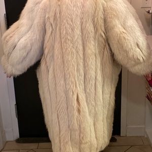 FUR DESIGNER blush dyed Fox fur Coat Made in Italy